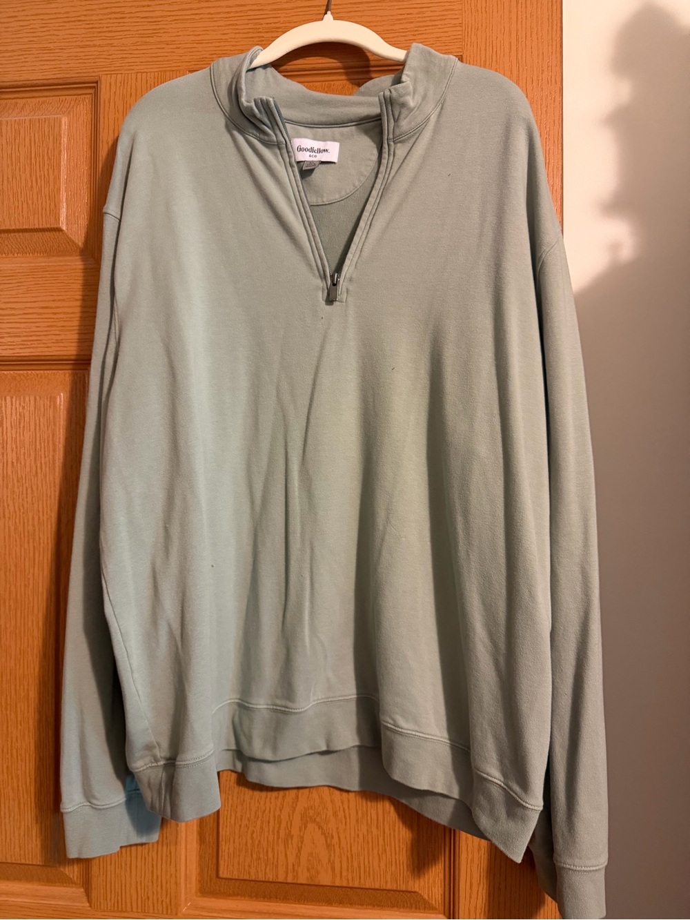 Goodfellow & Co Men's Sage Green Quarter-Zip Sweater